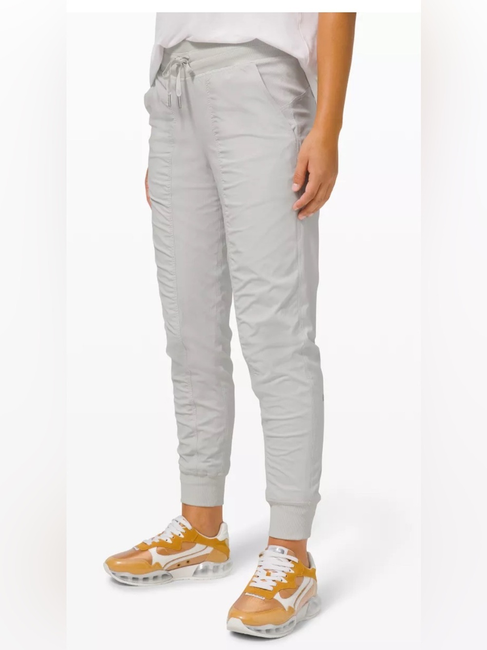 Lululemon Light Gray Drawstring Jogger Pants